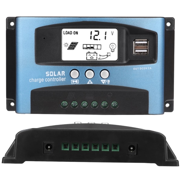 MPPT 50A Solar Charge Controller Dubbel USB LCD-skärm 12V 24V