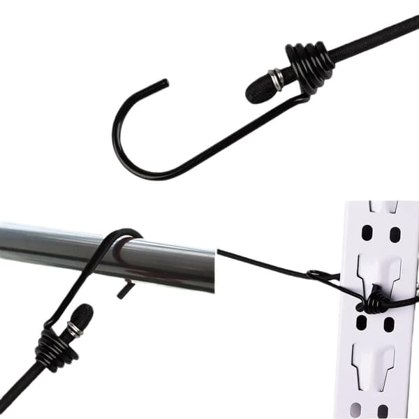 2 stk. bærbare klessnorer for reise - Justerbar elastisk reise- og campingklessnor med 12 klyper for ferie, reise, camping