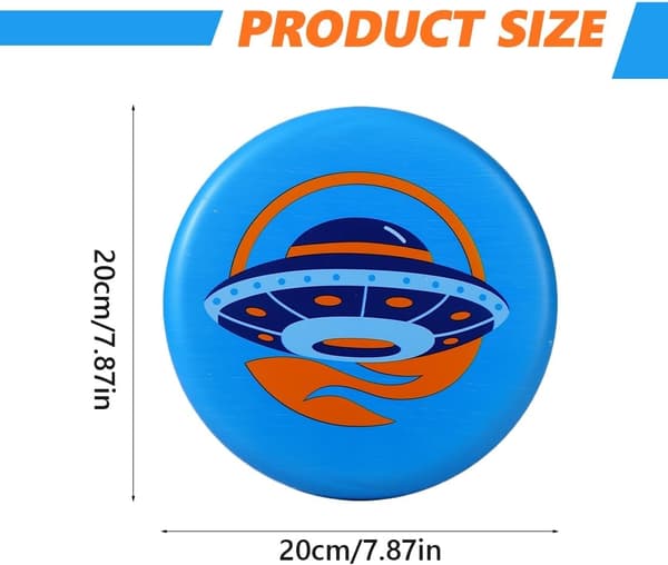 Frisbee til børn, Strandfrisbee, Moderat blødt materiale, behageligt greb og sikker, stabil flyvning, præcis bane (20 cm)