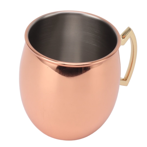Moskva Mule Mugg 600ml Kapacitet Rostfritt Stål Öl Cocktail Kopp Dryck Mugg för Hem Bar Slät Ros Guld