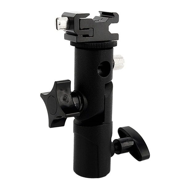 Justerbar Hot Shoe Mount Adapter Flash Light Stand Paraply Holder Bracket DH