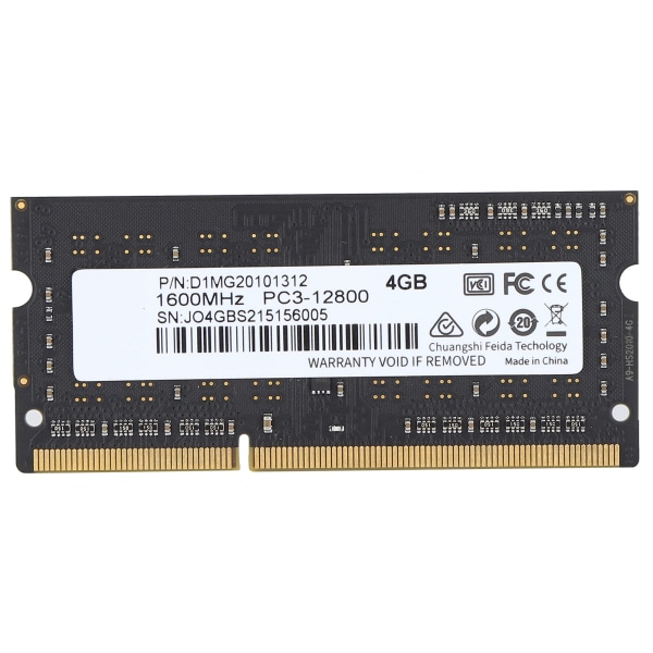 DDR3 RAM Ohut alumiininen korkean suorituskyvyn SODIMM DDR3-1600MHz PC3-12800 kannettavan muisti 4GB