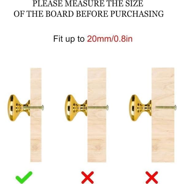 Lådknoppar - NETBOAT - 30 mm - 12-pack - Aluminium - Blank finish Or