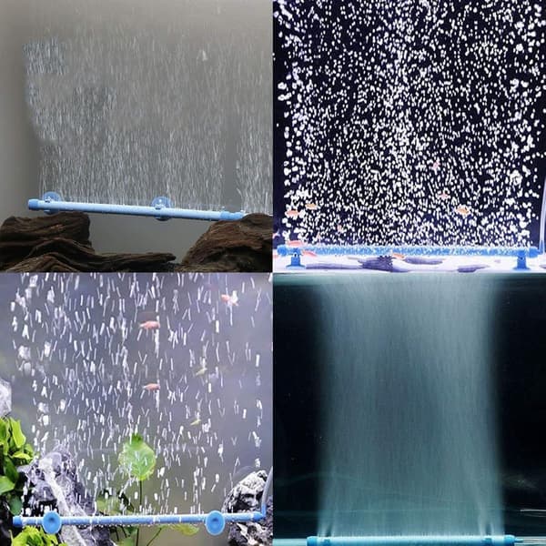Pieces Akvarium Luftsten Akvarium Luftslang Bubbelsten Pump Tillbehör för Hydroponik 7 Tum Blå