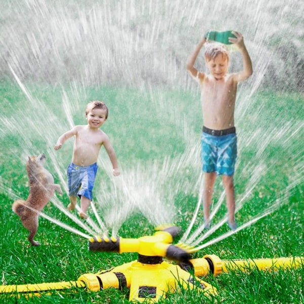 Vandsprinkler til børn Sommer Vandlegetøj 360° roterende sprøjtende vand Leg Baggårdsspil Sjove udendørsaktiviteter for børn Familie