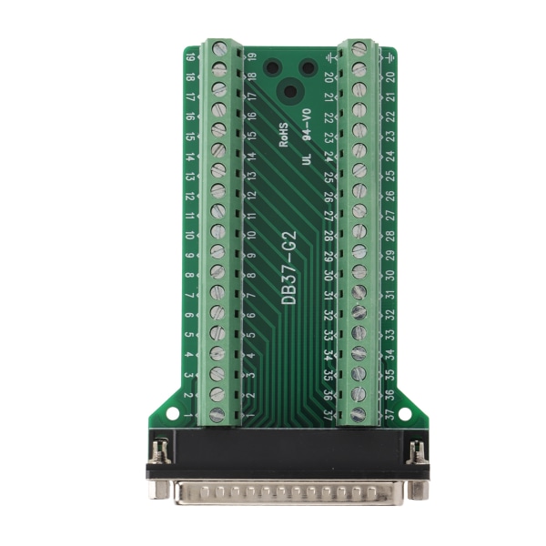 DB37 Breakout Connector Terminalkort Rett PCB isolert Anti Interferens AC300VDB37-G2 hann