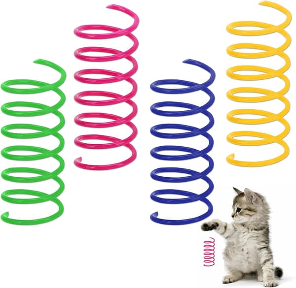 40-pack spiral kattleksaker - Flerfärgade