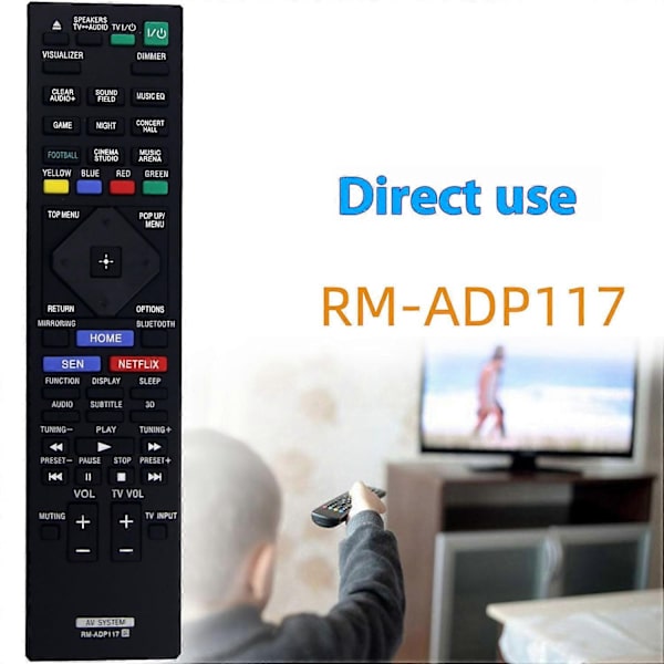 Typ A RM-ADP117 Remote Control Replacement For Sony Home Theater Player Battery Powered