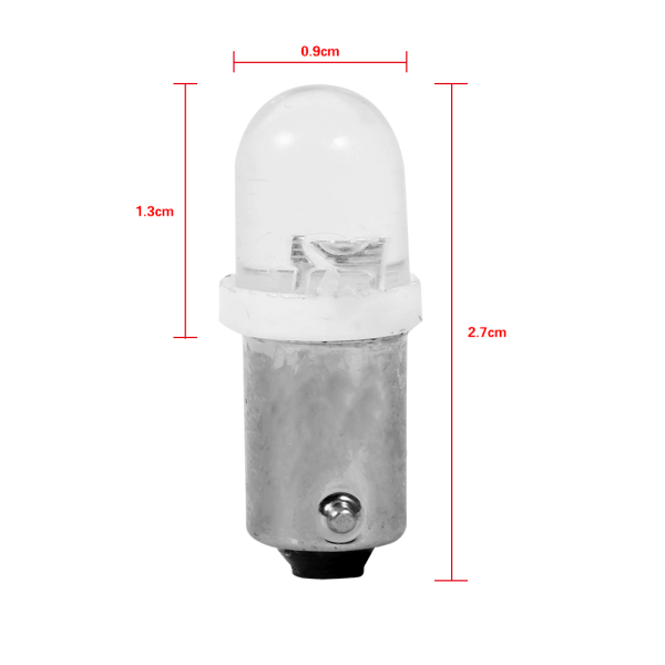 20 stk T11 T4W BA9S H6W 1895 konveks 1LED auto bil LED hvid instrumentbræt pære