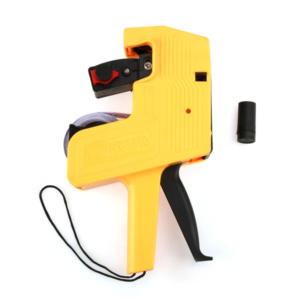 MX-5500 Labeler 8-cifret prisetikettepistol Retail Tool Inkluderer etiketter og blækpåfyldning (gul)