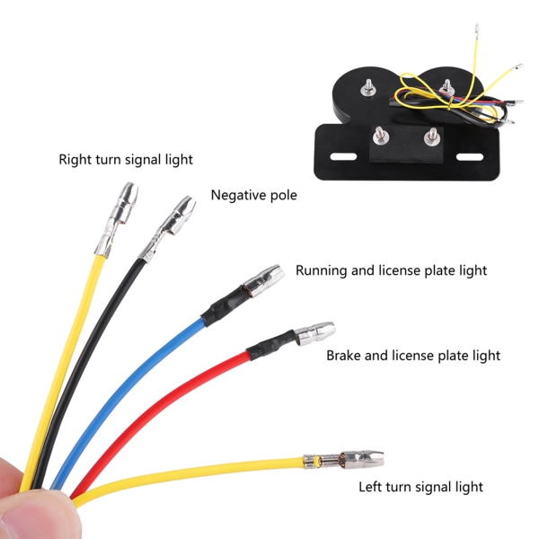 Motorcykel LED Baglygte Bremsesignal Blinklys til Custom Cafe Racer Rød Lygte