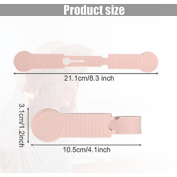 Magnetiska hattklämmor för resväskor - Hands-free hatttillbehör (2-pack, rosablå)