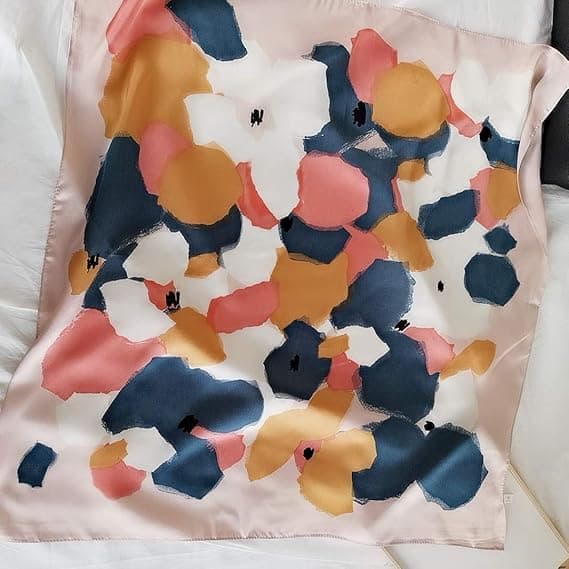 Silkeskjerf Medium Firkantet Satengsjal Dame 70 x 70 cm