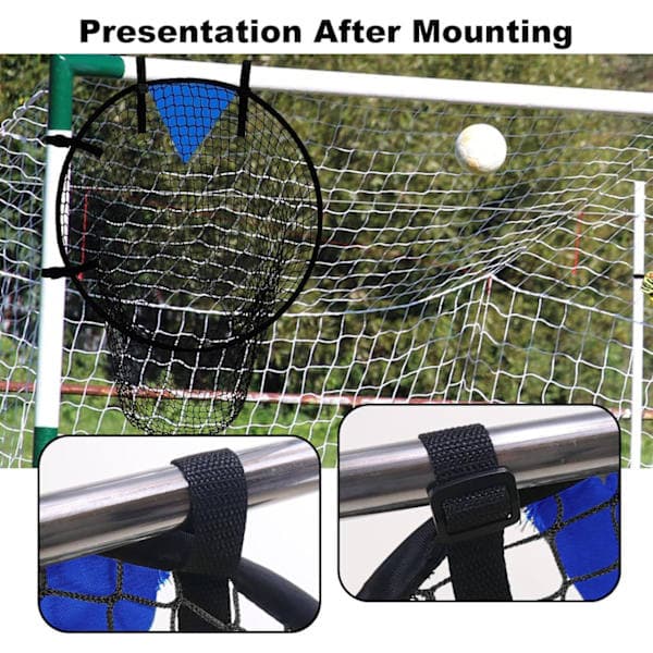 1-2-pak fodboldmålnet til skydetræning, bærbart fodboldmålnet til træning, foldbart fodboldmål, til have og park sort 2-pak Sort Black 2-pack