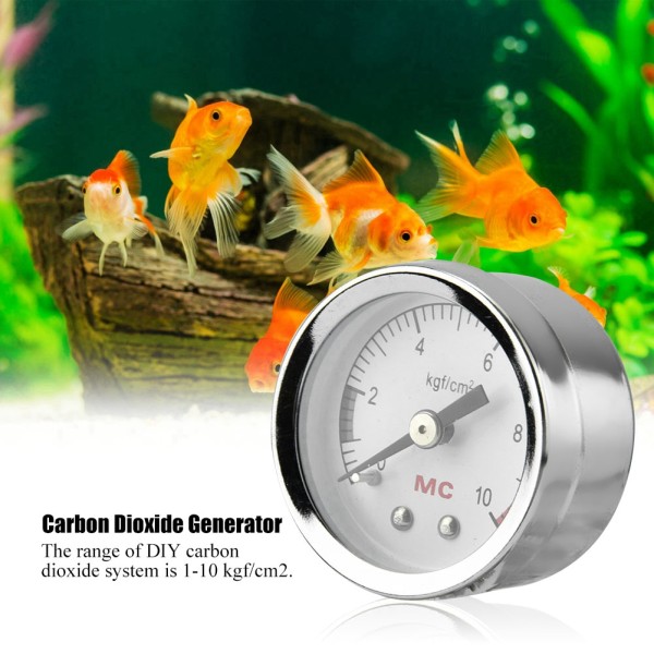 Koldioxid Aquarium Fish Tank Tryckmätare CO2 Luftmätare DIY Hem Lufttryckstabell