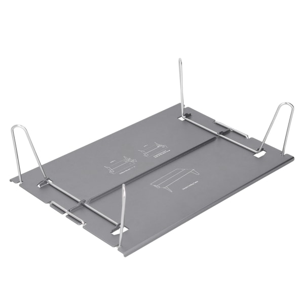 Piknik sammenleggbart bord Bærbart aluminiumslegering utendørs minibord for campingfiske VandringGrå