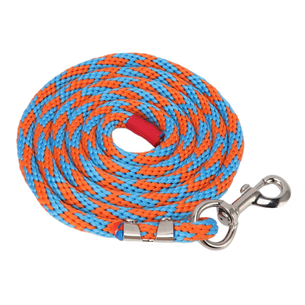 Hestetau fortykket Bærbar myk nylon kjæledyrbånd med legeringskrok for husdyrhunder 9,8 fot blå oransje
