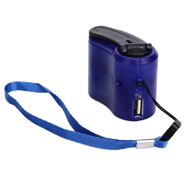 USB käsikampipuhelinlaturi Kannettava power USB laturi retkeilyyn Camping Blue