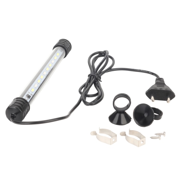 LED akvarielys Høy lysstyrke nedsenkbar blå hvit fisketanklampe for landskap EU-plugg 220V ZY 15A uten bryter