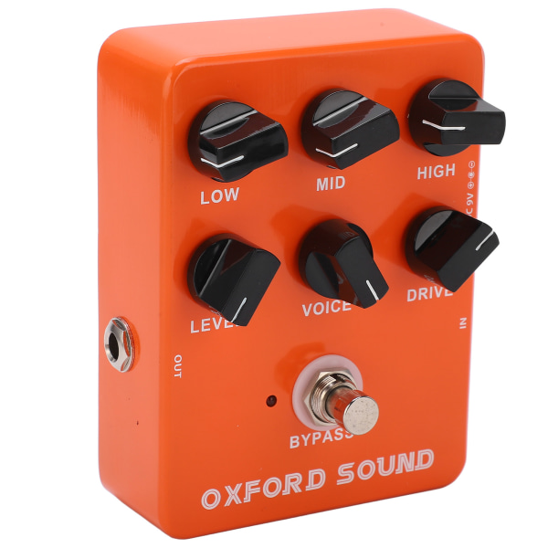 Förstärkarsimulatorpedal Orange metall brittiska rockpedaler med 6 knoppar för elgitarrer