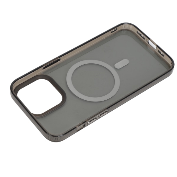 Phone case runt om Skyddande Transparent Magnetisk Anti Drop Bekvämt grepp gör-det-själv cover Black Tan för IOS 14promax