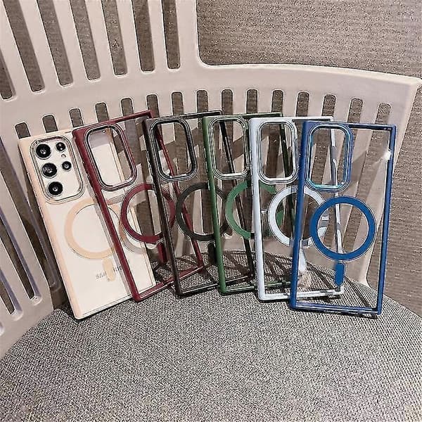 Magsafe Transparent Case Compatible With Samsung Galaxy S22 Ultra/S22, Hard PC Shockproof Protection