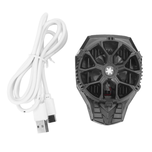 Telefonkøleventilator Halvleder Ultra Stille Mobiltelefon Radiator til Mobilspil Live Streaming Mat Sort
