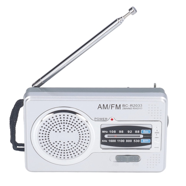 AM FM Radio Batteri Strømforsyning Vandtæt plastmateriale Bærbar radiomodtager til udendørs underholdning (BC-R2033)