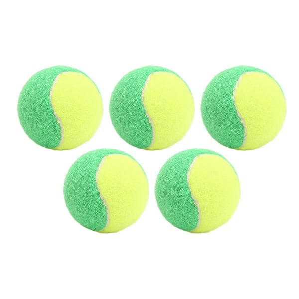 5 stk 6 cm gummiballer for tennis, elastiske squashballer, trykkavlastende baller for trening og underholdning, grønn