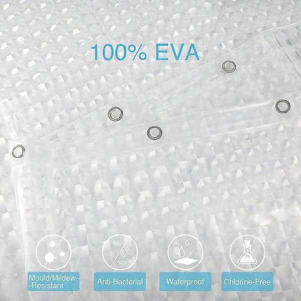 Muggsikkert 3D Klart Vanntett Dusjforheng