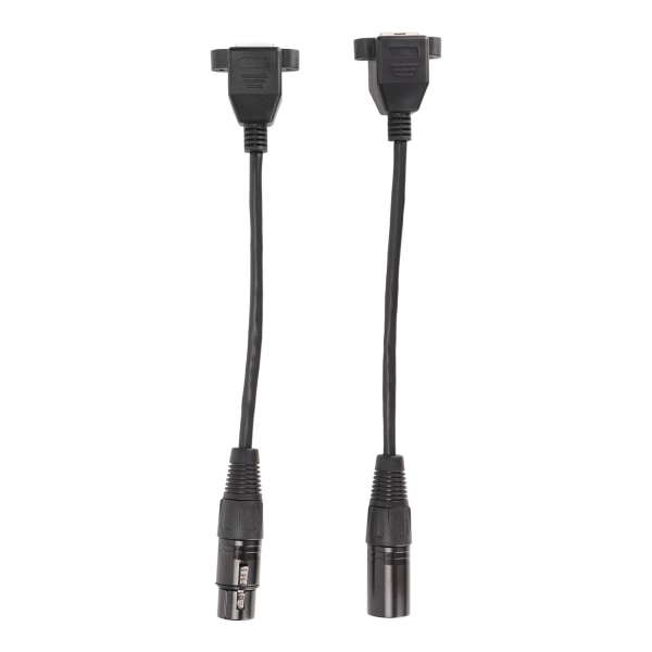 2 stk XLR3 til RJ45-kabel 3-pinners Plug and Play Hunn XLR-nettverksledning for LED Strip Recording Studio