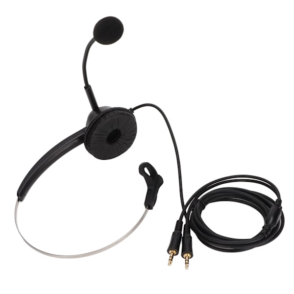 H360-PC PC Monaural Headset Johdollinen yksikorvainen kuulokemikrofoni, jossa 3-osainen kaksinkertainen 3,5 mm:n pistoke ja melua vaimentava mikrofoni