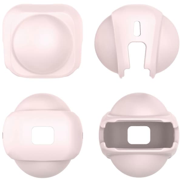 For Insta360 X5 X4 Anti-scratch Camera Lens Protector Fleksibelt Silikonetui - Lys Rosa