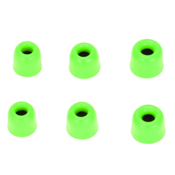 6st utbytesörspetsar Brusreducerande öronproppar med memory foam för 4,3 mm-6,0 mm hörlurar Grön