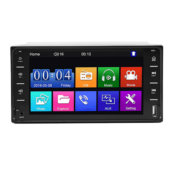 7 Tums Bil MP5 Multimedia Spelare FM Stereo Radio Bluetooth Handsfree Passar för Corolla
