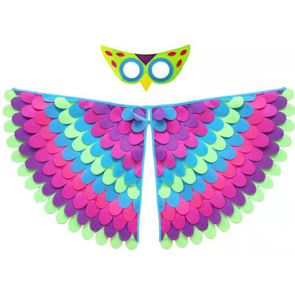 Best Owl Costume for Kids - Toddler Boy Girl Dress Up Wings Cape Shawl with Party Style17