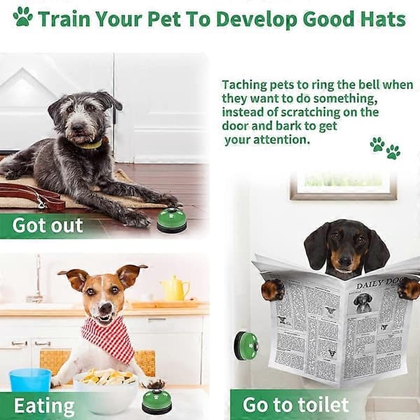 2-pack Dog Door Bells, Pet Training Bells for Going Out and Potty