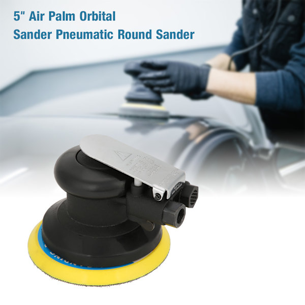 5\" Luft Palm Orbital Sander Pneumatisk Rund Sander Tilfældig Hånd Slibning