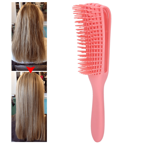 Antistatisk frisör hårmassage kam Professionell frisör Frisörsalong Kammar bläckfisk form (rosa)