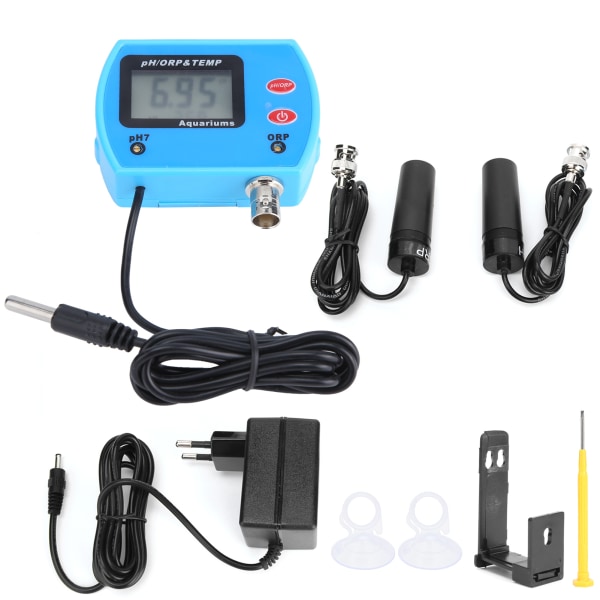 PH Redox Tester Veggmontert Reduksjonspotensialmåler Vannkvalitetsmonitor EU Plugg 230-240V