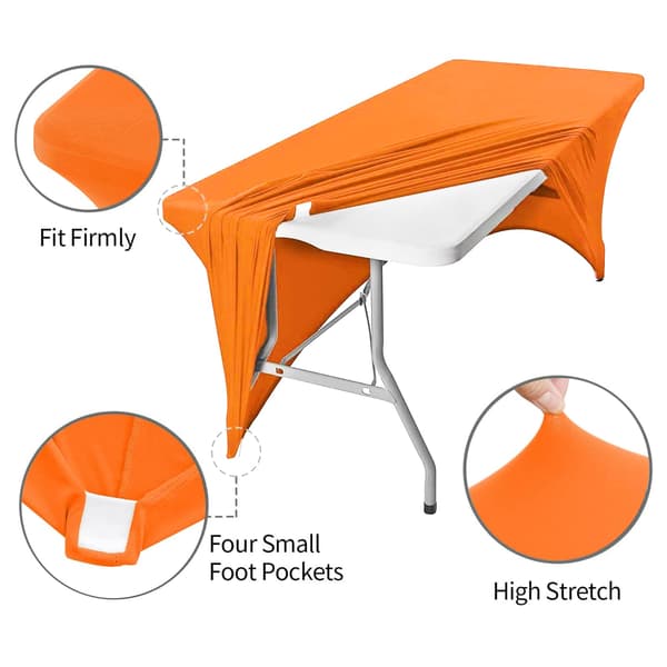 183 cm elastisk dug til hobby, spandex elastisk dug, vaskbar og krøllefri orange Orange-red