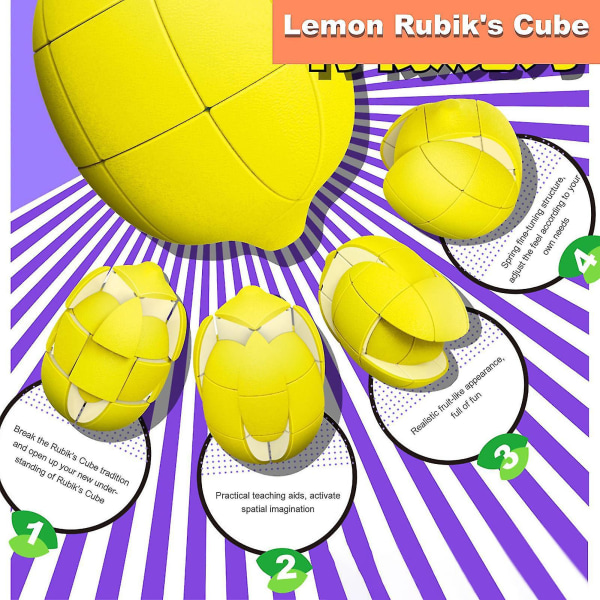 Frugt Shape Puslespil terninger til fest - Magic Cubes Simulation Æble, citron, banan