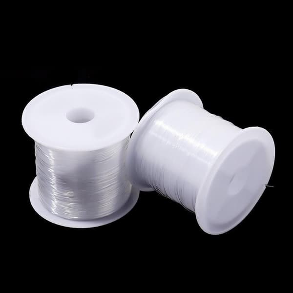 Stor rull Transparent elastisk tråd for smykkefremstilling 100m Transparent 0.6mm