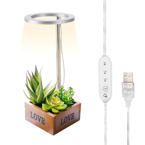 LED Grow Light ABS 5V 53.55lm/w Enkelt Hoved Gul Fuld Spektrum Plante Grow Light