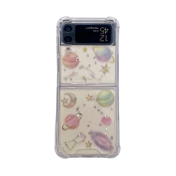 Gennemsigtigt elastisk telefoncover til Galaxy Z Flip 3