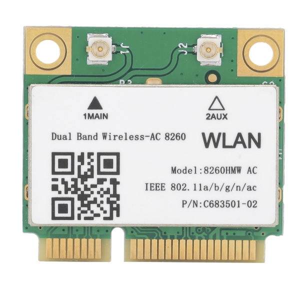 Trådlöst nätverkskort Gigabit DualBand 2.4G/5G Bluetooth4.1 Mini PCIE 802.11ac 867Mbps 8260HMW