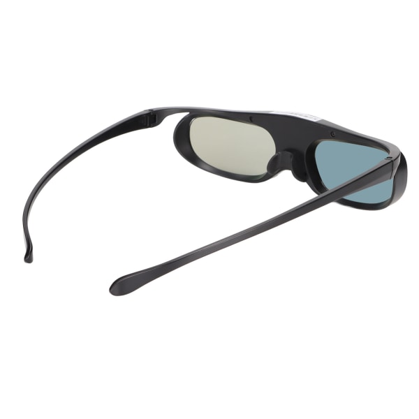 3D-briller 1080P LCD-brille vidvinkel 178° oppladbart batteri 3D-lukkerbriller, svart