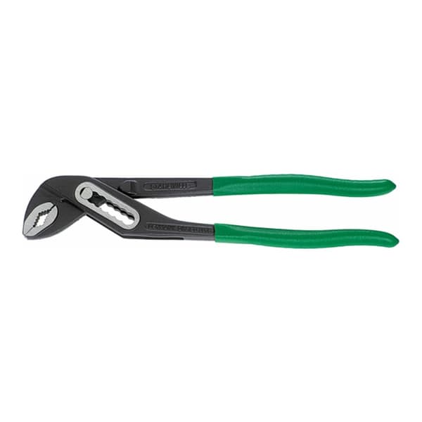 240 mm vandpumpetang, 34 mm kæbe, sort hoved, skridsikkert greb