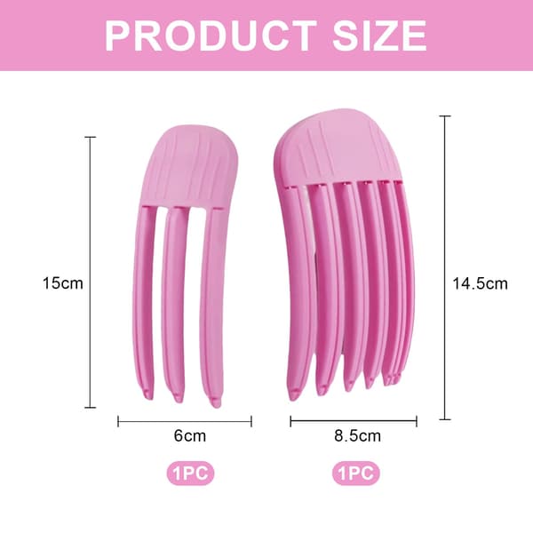 Fluffiga Lugg Locktänger 2-pack, Hårfästes Locktänger, Inga Märken Rotlyftande Klämmor, Unisex (Rosa, 2-pack)