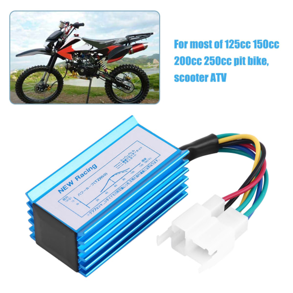 6 Pin Racing CDI Box Tändspole för motorcykel 125cc 150cc 200cc 250cc Pit Bike Scooter ATV